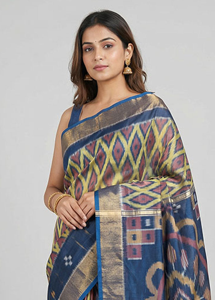 Multicolor Pure Cotton Saree With Blouse Piece