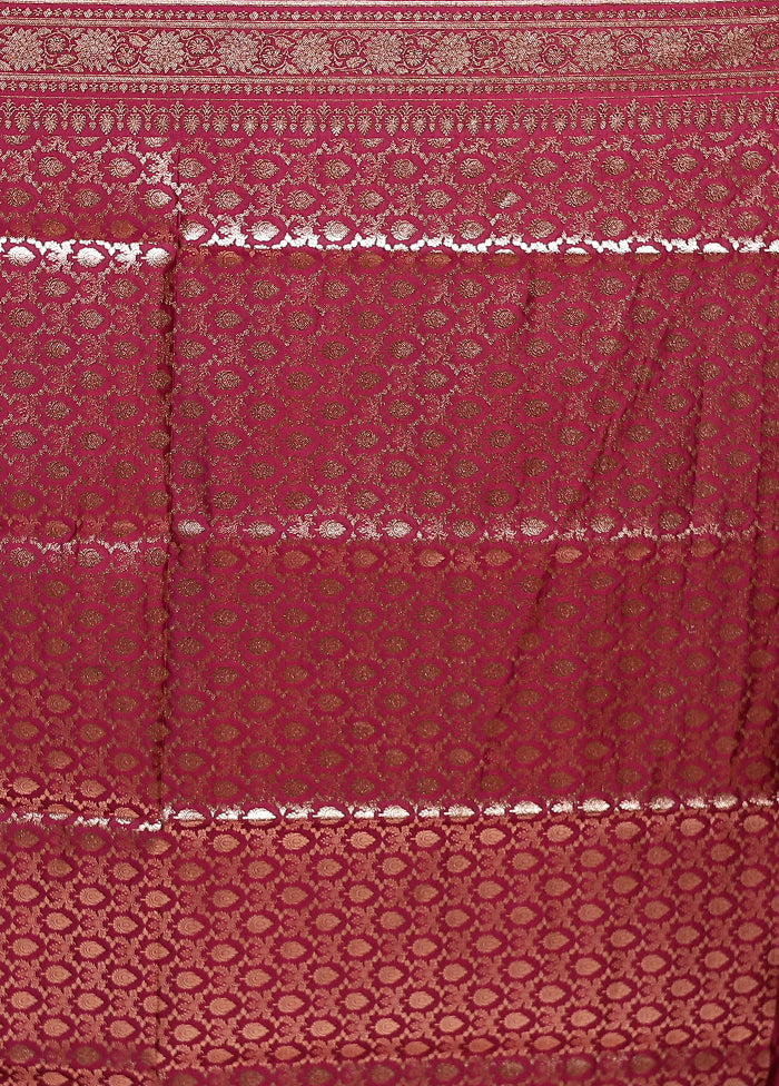 Purple Banarasi Silk Saree With Blouse Piece