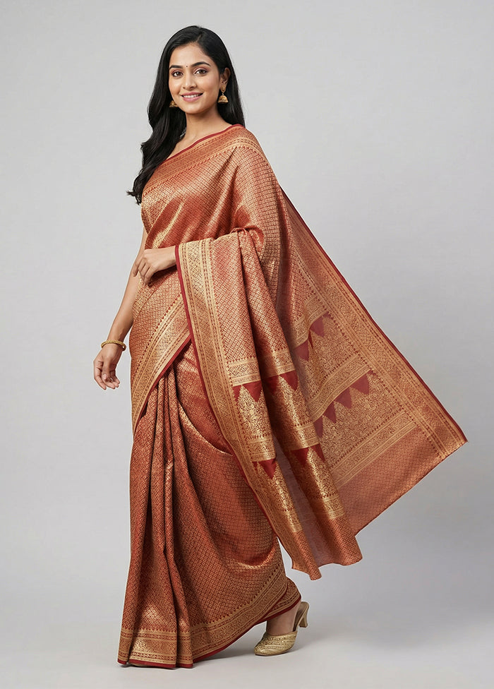 Green Banarasi Silk Saree With Blouse Piece