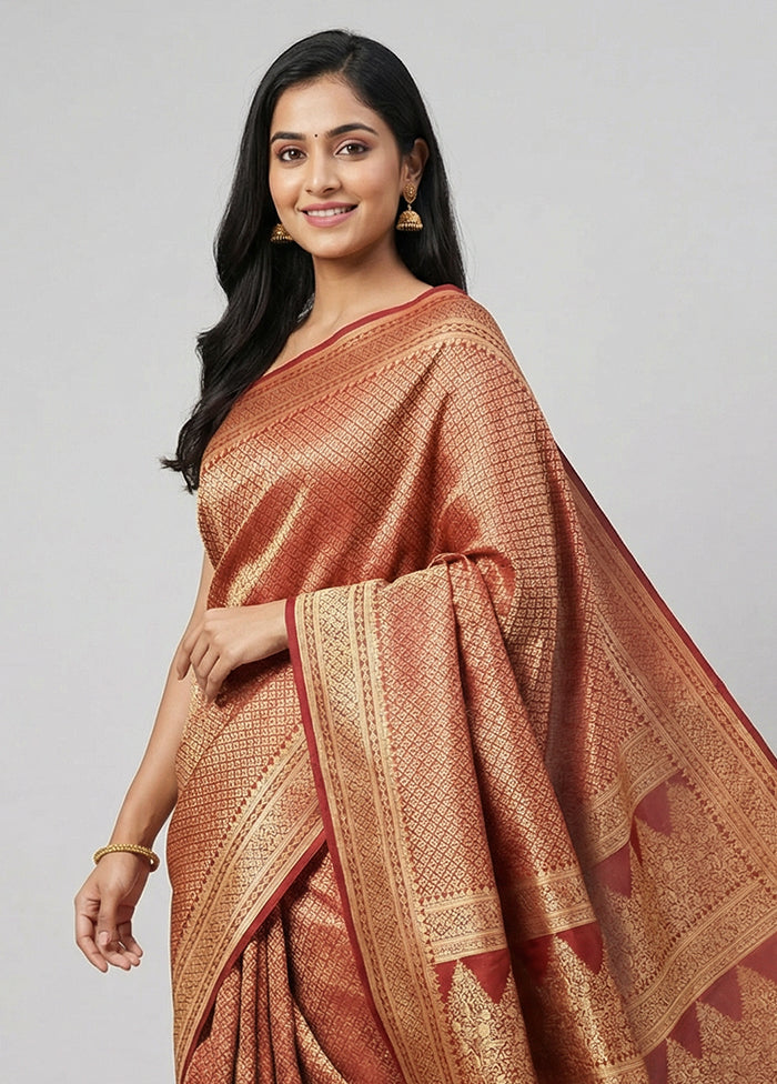 Green Banarasi Silk Saree With Blouse Piece