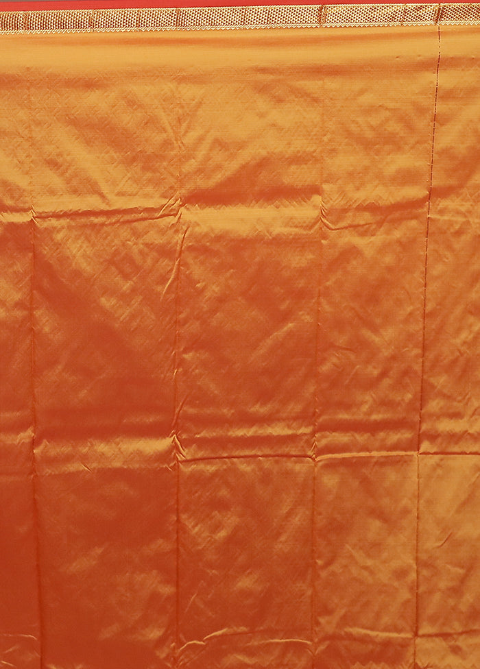 Yellow Kanjivaram Silk Saree With Blouse Piece