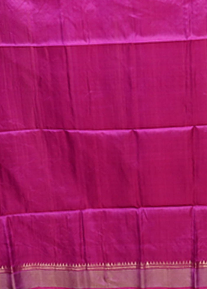 Multicolor Handloom Kanjivaram Silk Saree With Blouse Piece