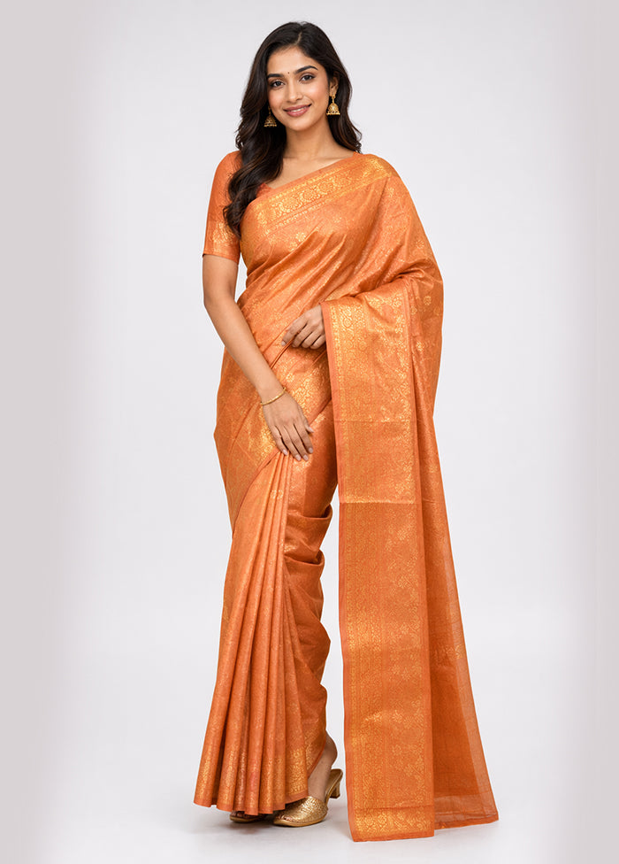 Maroon Banarasi Silk Saree With Blouse Piece