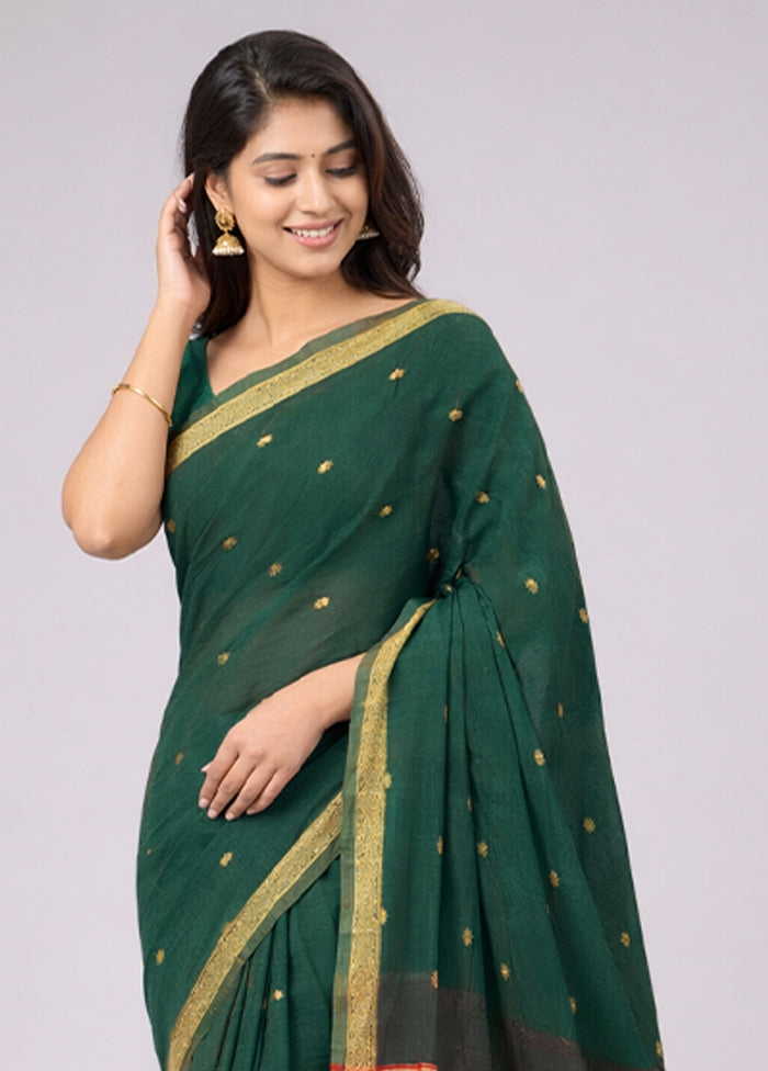 Black Dupion Silk Saree With Blouse Piece