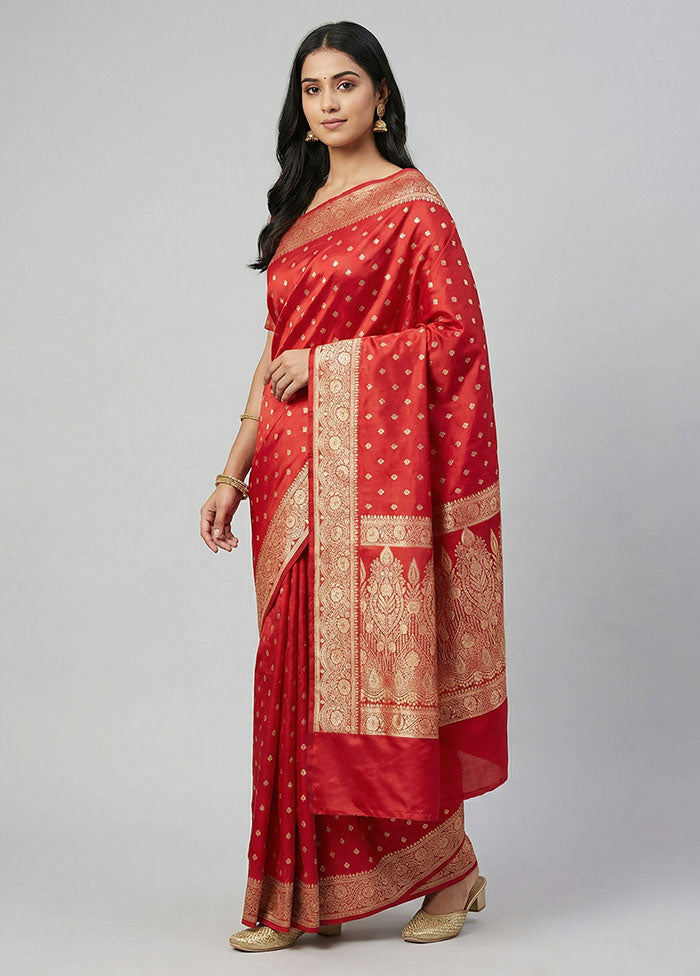 Grey Banarasi Silk Saree With Blouse Piece