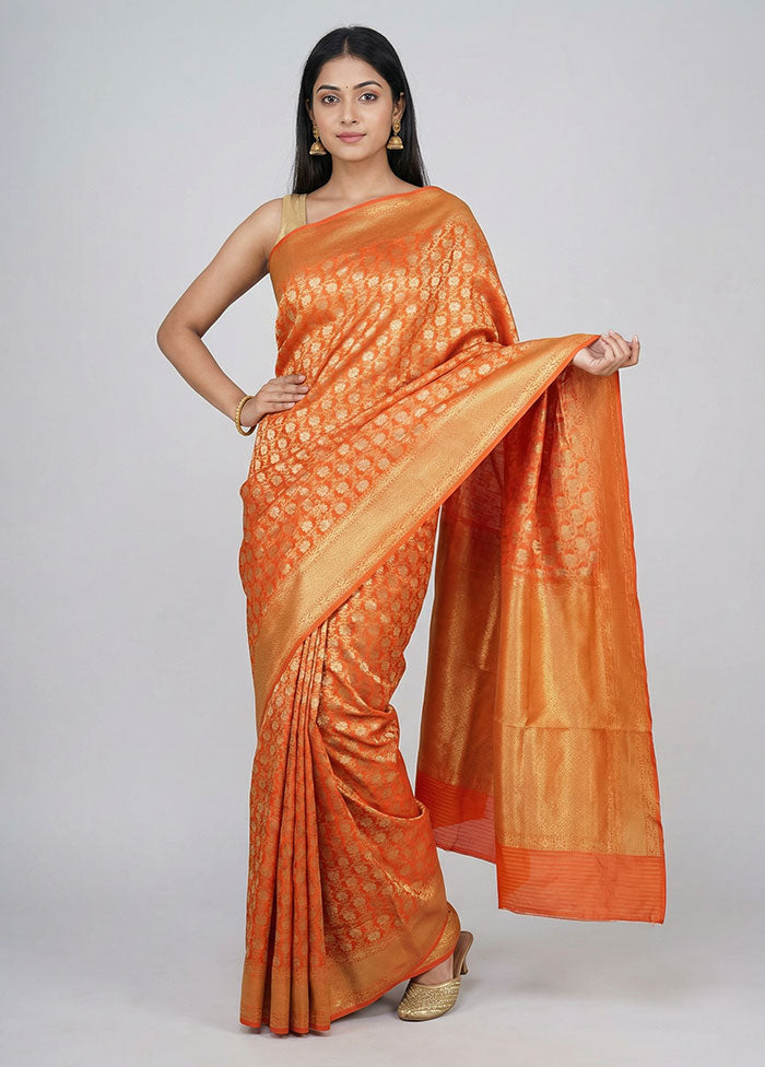 Pink Uppada Silk Saree With Blouse Piece