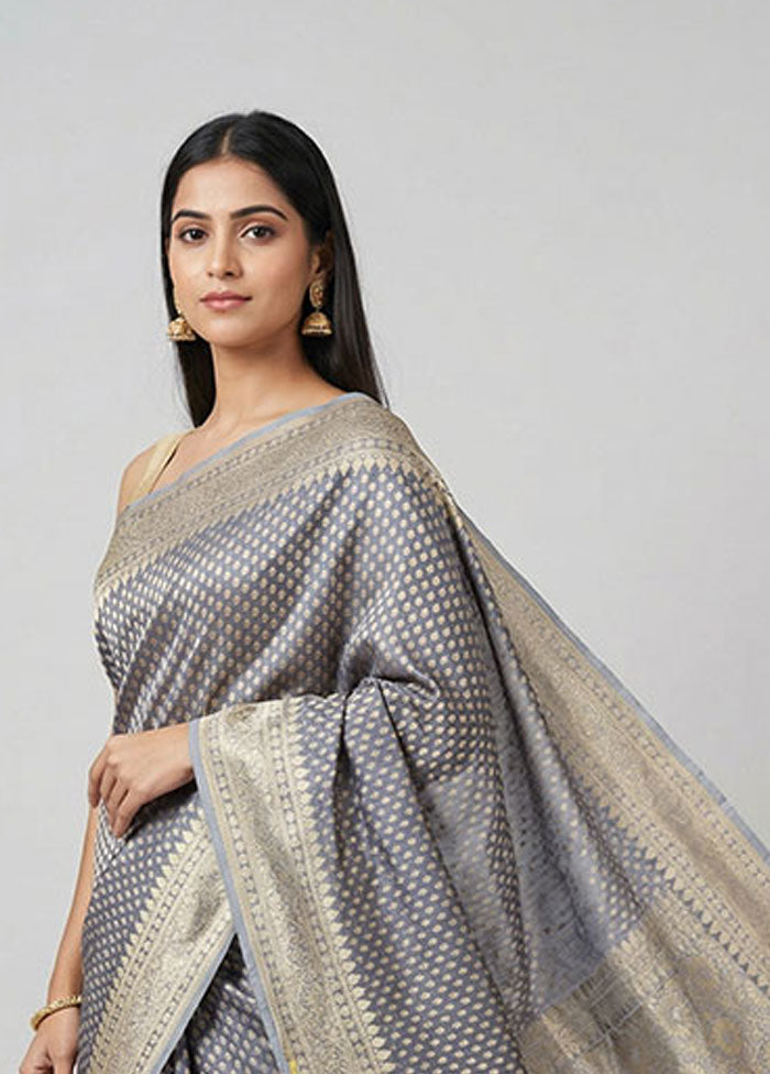 Purple Tissue Silk Saree With Blouse Piece