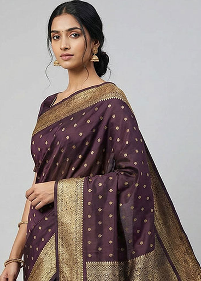 Black Kanjivaram Silk Saree With Blouse Piece