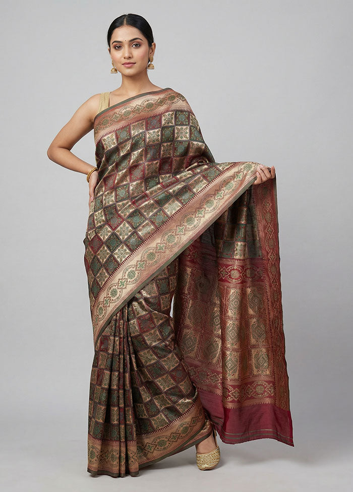 Purple Dupion Silk Saree With Blouse Piece