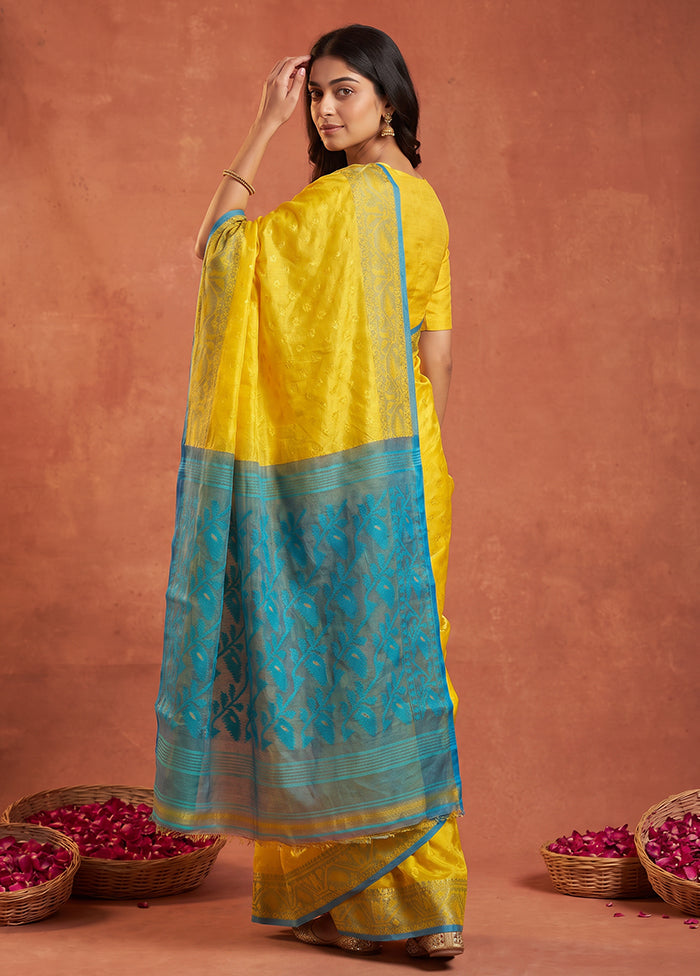 Green Jamdani Cotton Saree Without Blouse Piece
