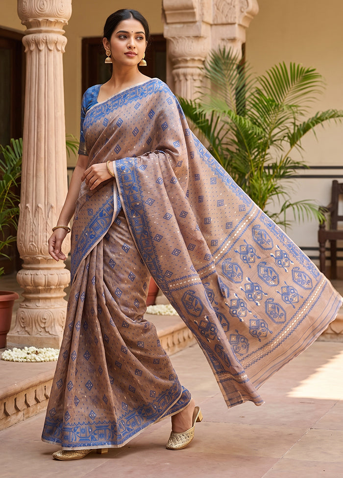 Pink Jamdani Cotton Saree Without Blouse Piece