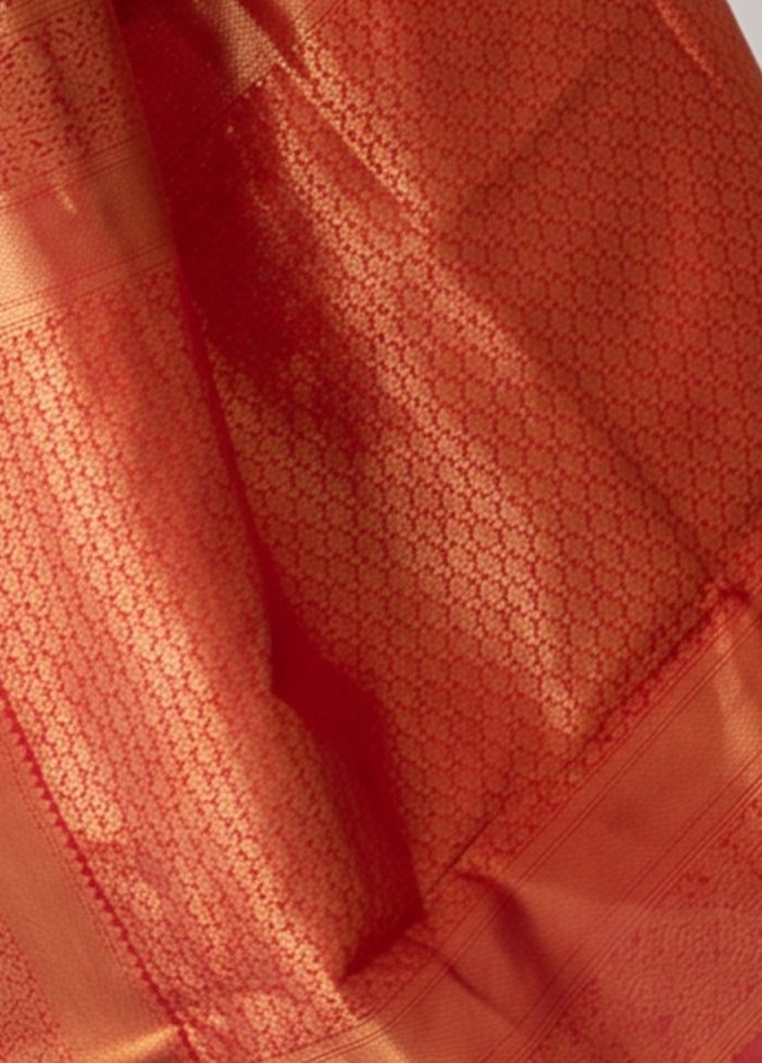 Black Handloom Kanjivaram Pure Silk Saree With Blouse Piece