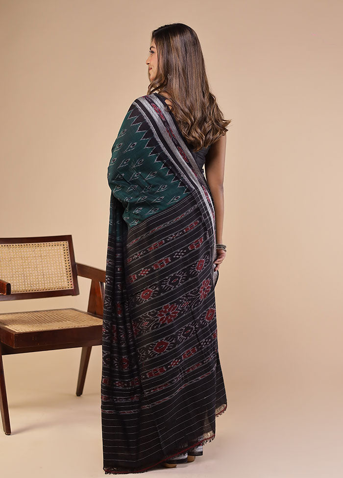 Green Bomkai Silk Saree Without Blouse Piece