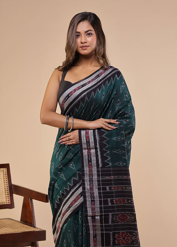 Green Bomkai Silk Saree Without Blouse Piece