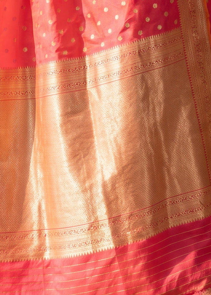 Pink Katan Silk Saree With Blouse Piece