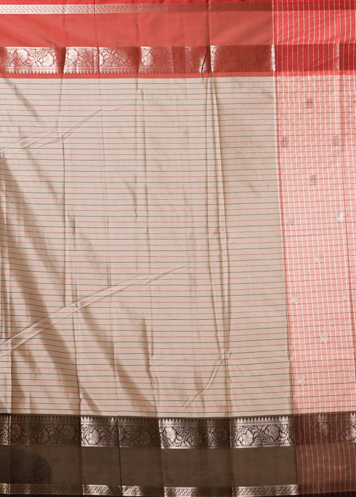 Pink Dupion Silk Saree With Blouse Piece