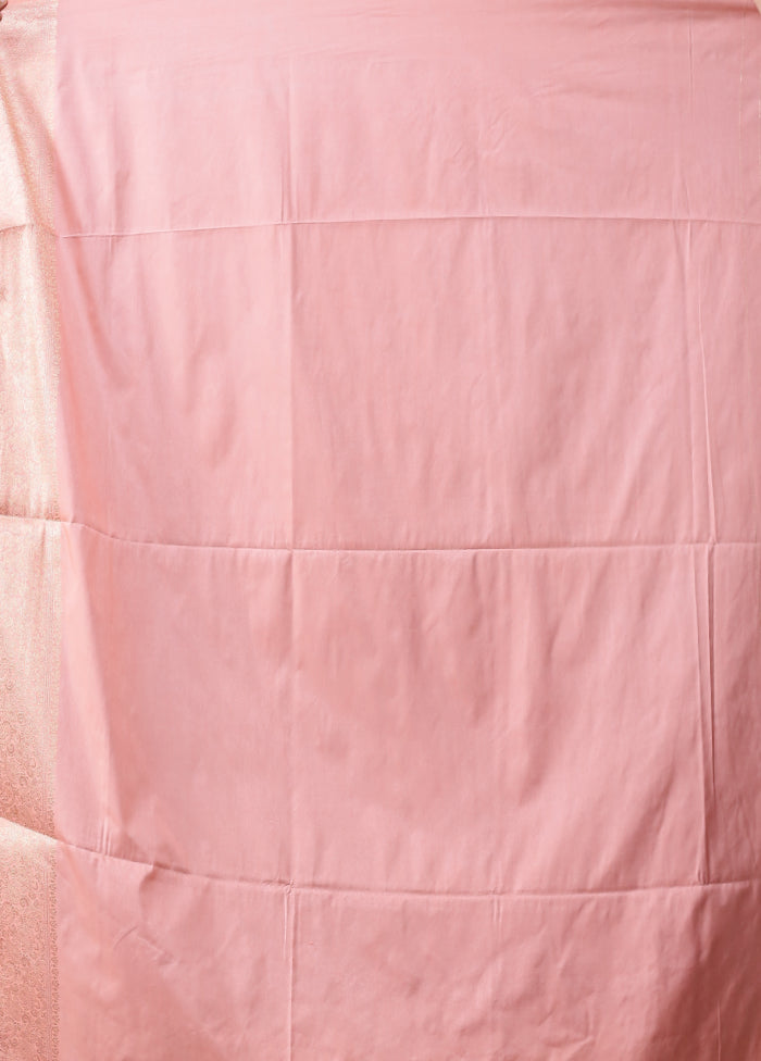 Pink Dupion Silk Saree With Blouse Piece