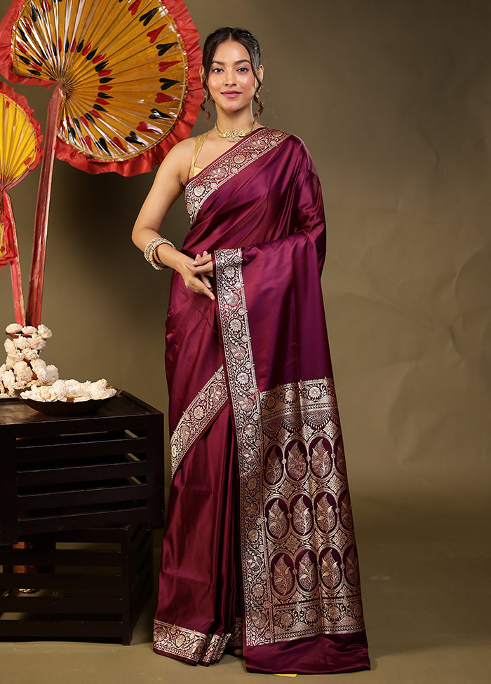 Rang Mahal Duo – Maroon Banarasi & Cream Tissue Silk Sarees