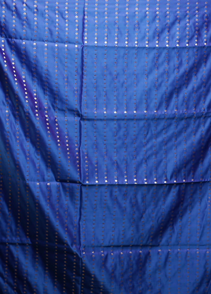 Purple Banarasi Silk Saree With Blouse Piece