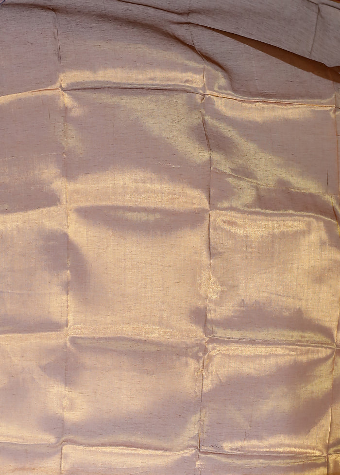 Gold Tissue Silk Saree With Blouse Piece