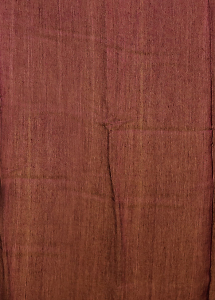 Purple Chanderi Silk Saree With Blouse Piece