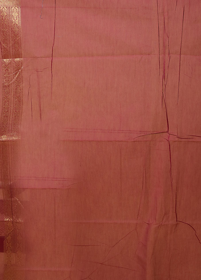 Red Kora Silk Saree With Blouse Piece