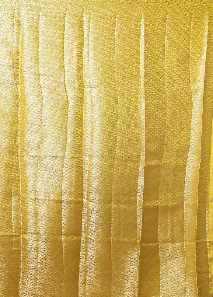 Green Dupion Silk Saree With Blouse Piece