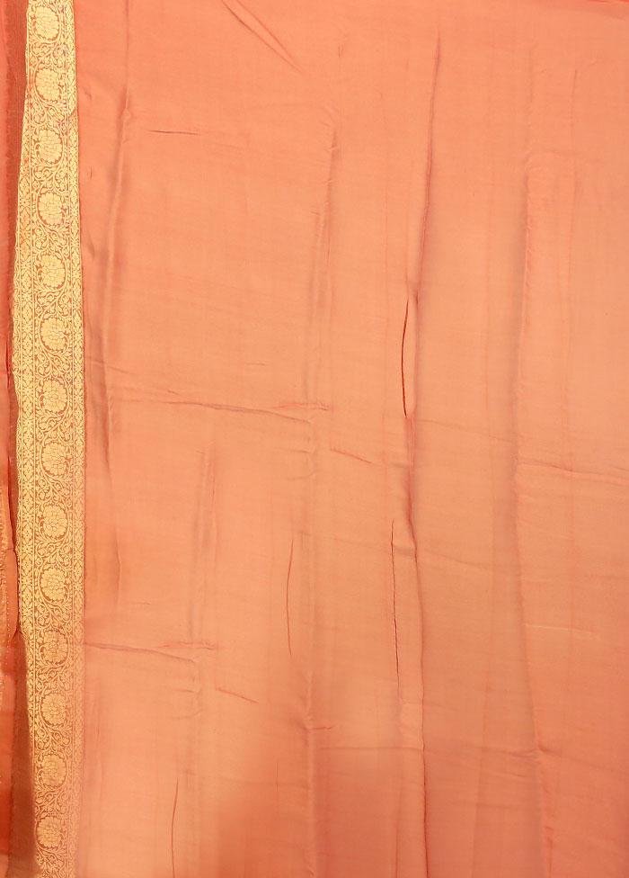 Yellow Handloom Pure Georgette Saree With Blouse Piece