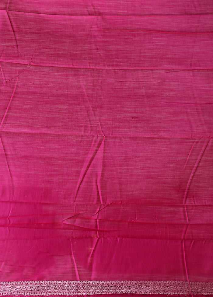 Pink Georgette Saree With Blouse Piece