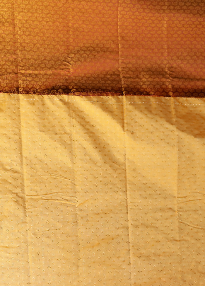 Maroon Kanjivaram Silk Saree With Blouse Piece