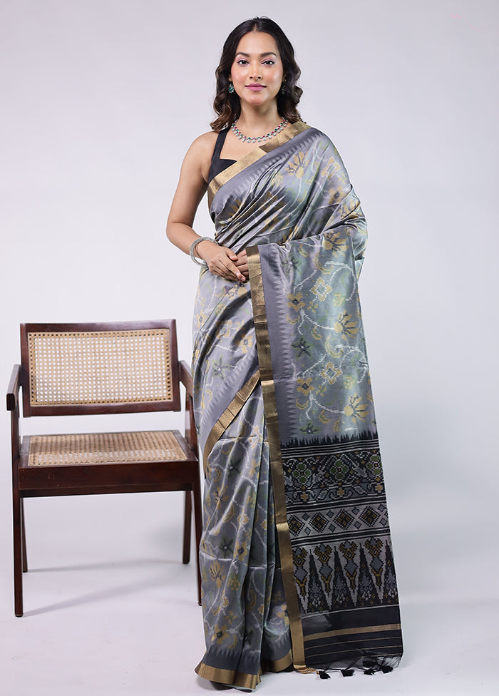 Purple Tussar Silk Saree With Blouse Piece