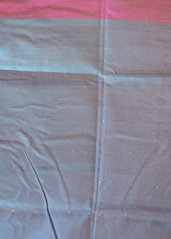 Purple Tussar Silk Saree With Blouse Piece