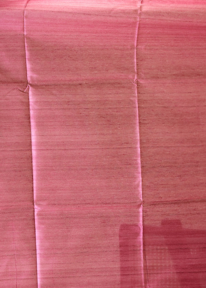 Purple Tussar Silk Saree With Blouse Piece