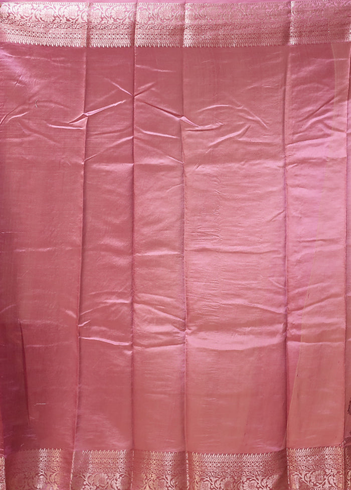 Purple Handloom Dupion Pure Silk Saree With Blouse Piece