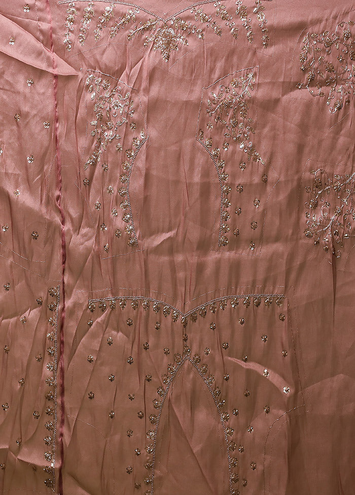 Pink Georgette Saree With Blouse Piece