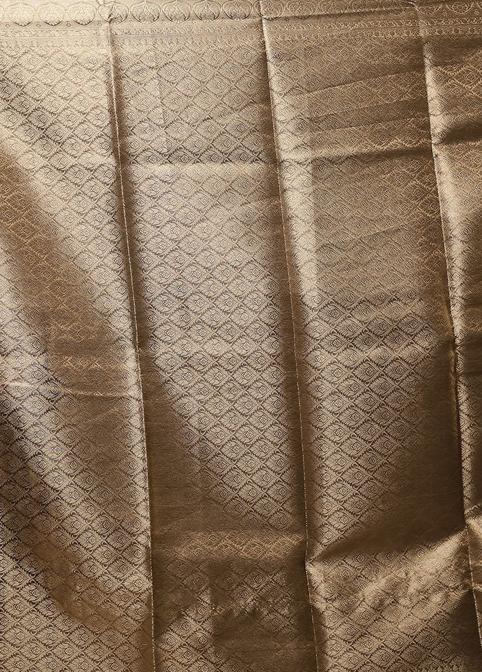 Grey Tissue Silk Saree With Blouse Piece
