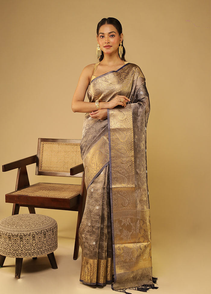 Multicolor Tissue Silk Saree With Blouse Piece