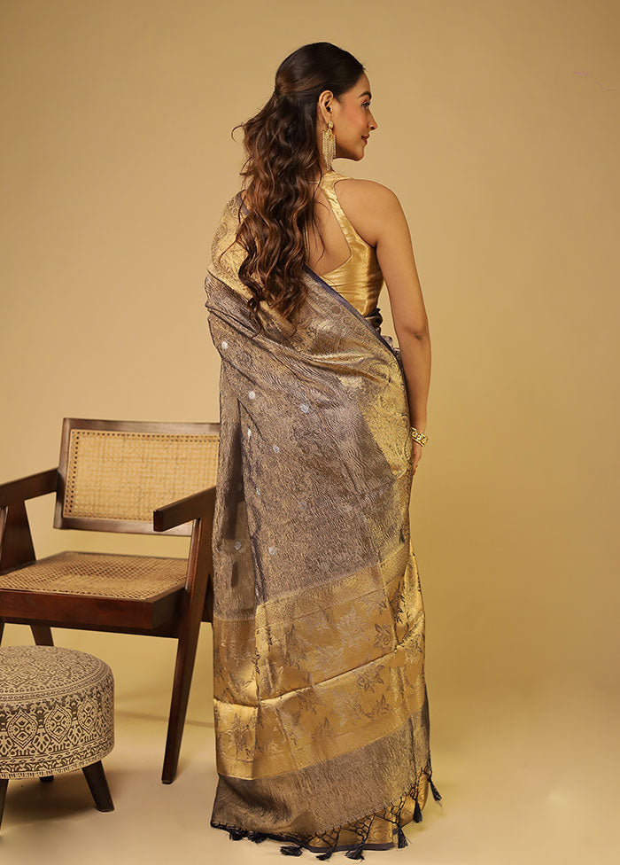 Multicolor Tissue Silk Saree With Blouse Piece