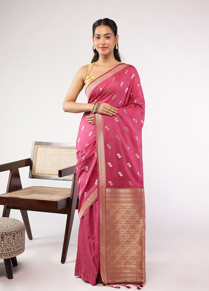 Purple Dupion Silk Saree With Blouse Piece