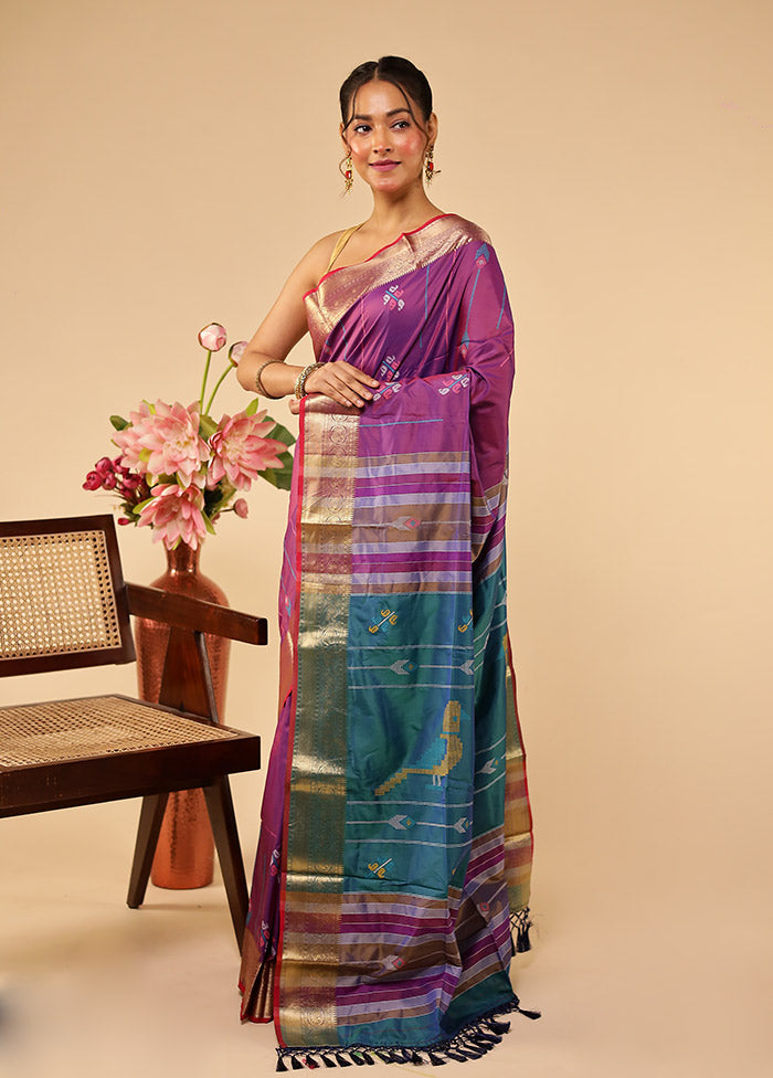 Multicolor Kalakethra Silk Saree With Blouse Piece