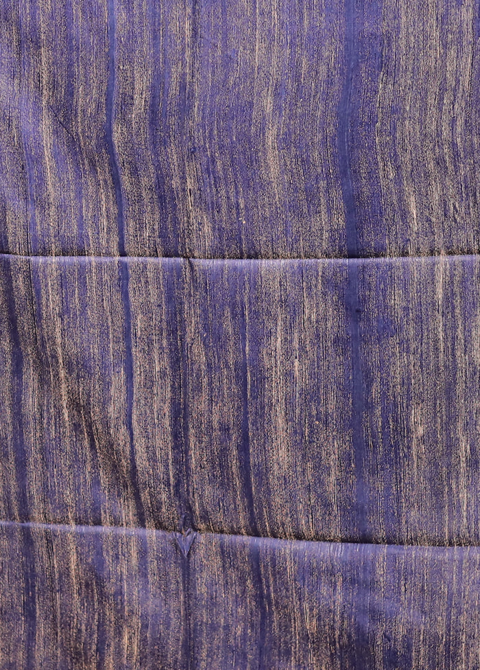 Cream Tussar Silk Saree With Blouse Piece