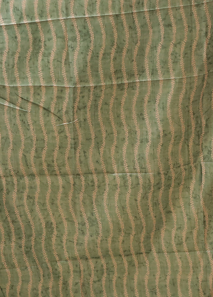 Cream Tussar Silk Saree With Blouse Piece