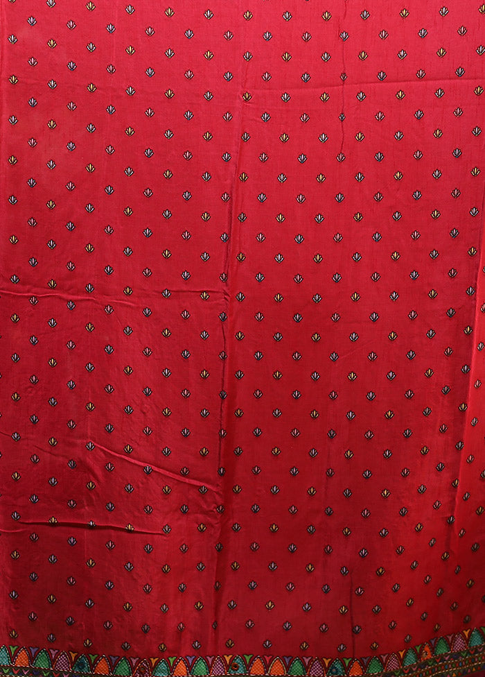 Multicolor Georgette Saree With Blouse Piece