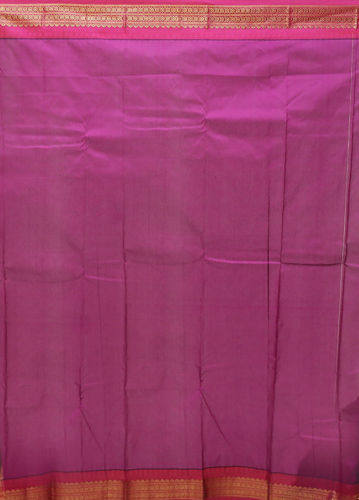 Green Kanjivaram Silk Saree With Blouse Piece