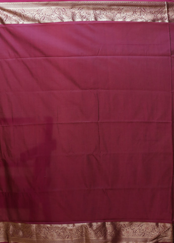 Blue Kanjivaram Silk Saree With Blouse Piece