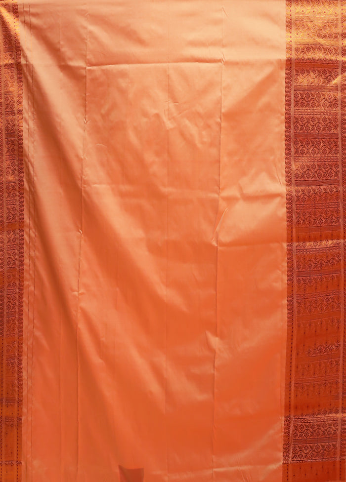 Pink Assam Silk Saree With Blouse Piece