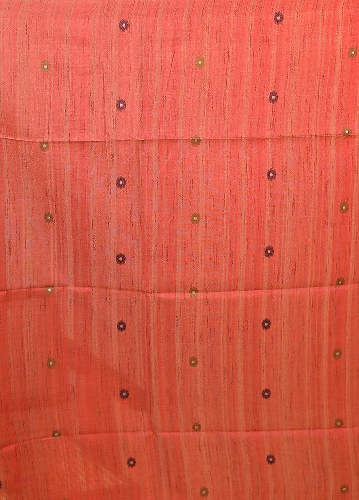 Cream Linen Silk Saree With Blouse Piece