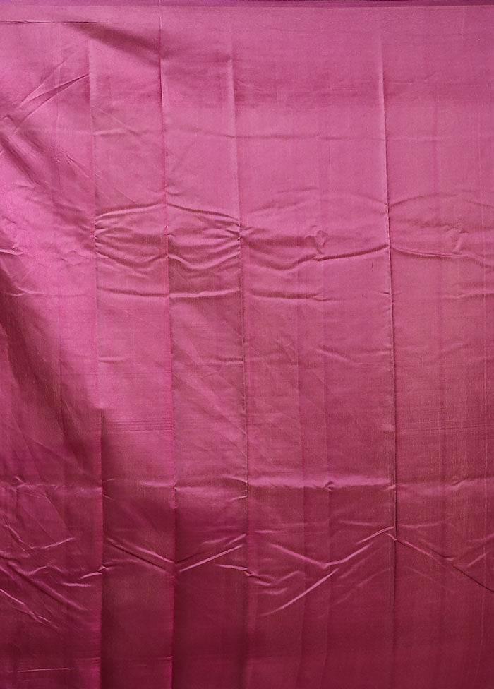 Purple Dupion Silk Saree With Blouse Piece