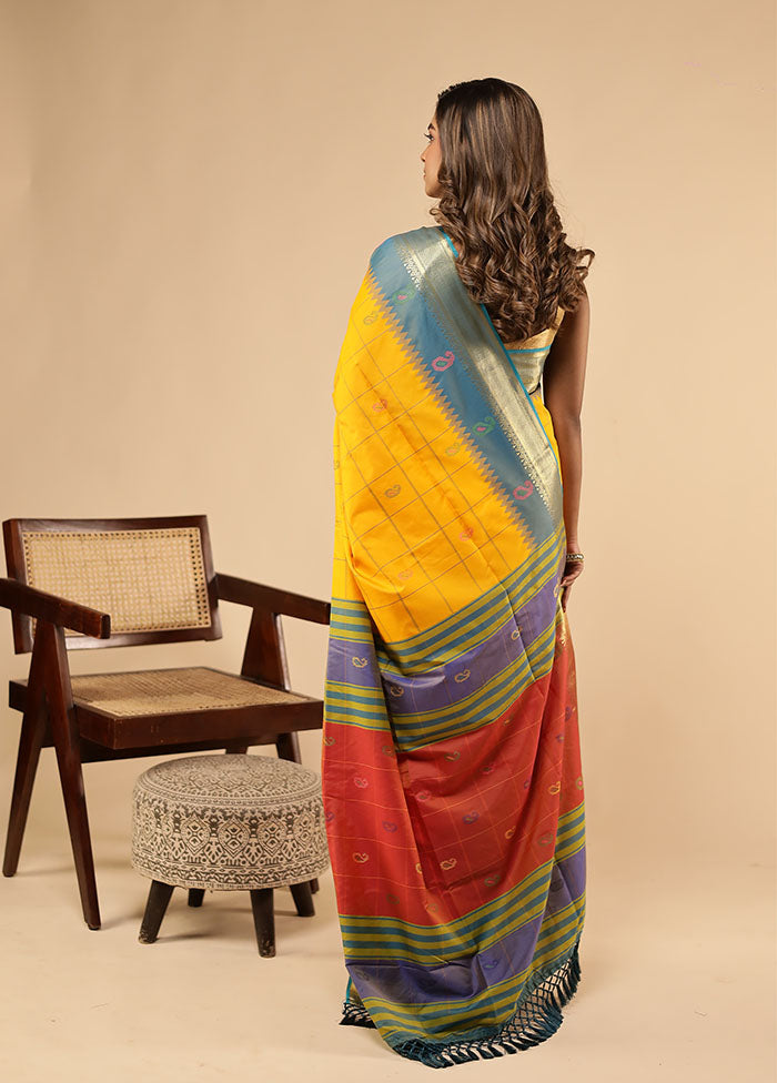 Multicolor Kalakethra Saree With Blouse Piece