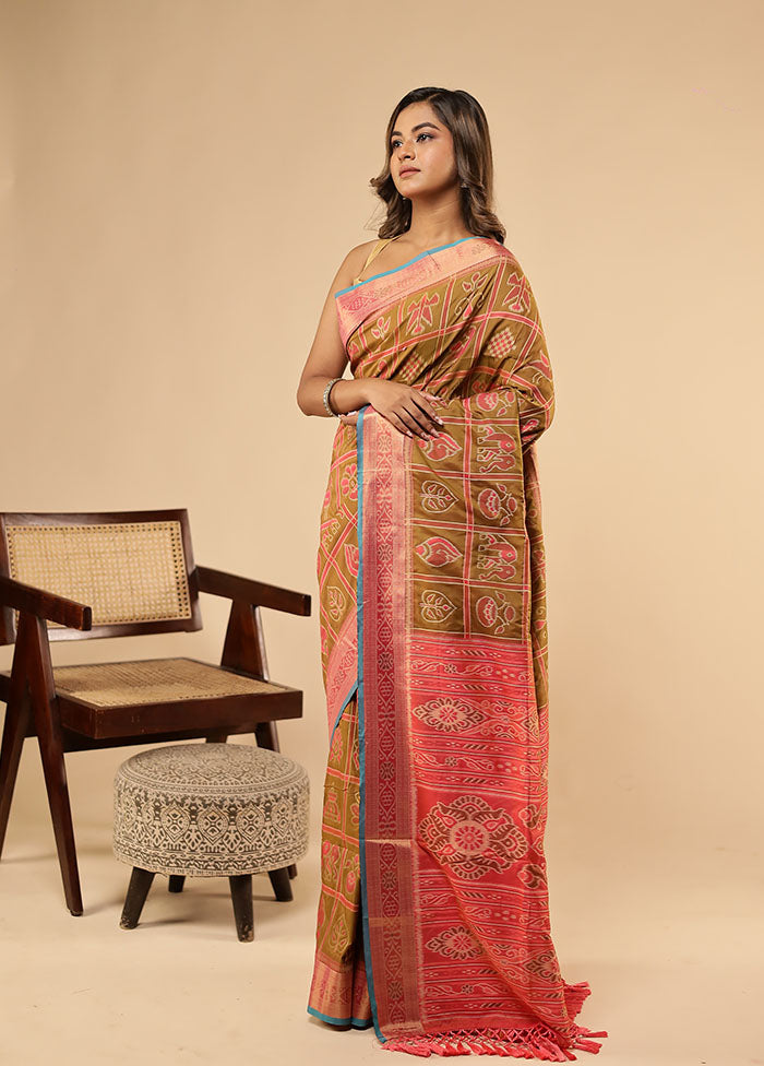 Cream Dupion Silk Saree With Blouse Piece